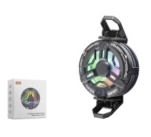 Manyetik Klipsli Telefon Soğutucu Fan Rgb Isı Göstergeli Siyah S38