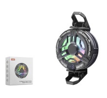 Manyetik Klipsli Telefon Soğutucu Fan Rgb Isı Göstergeli Siyah S38