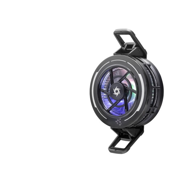 toptan-xml-dropshipping-Manyetik Klipsli Telefon Soğutucu Fan Rgb Isı Göstergeli Siyah SL70