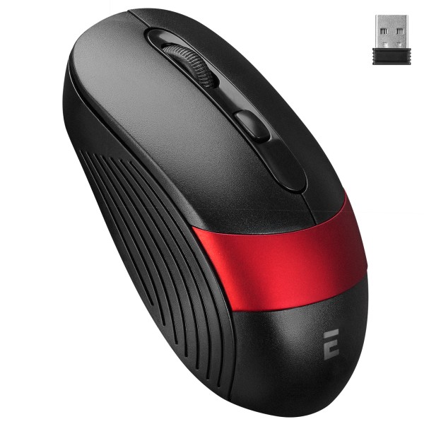 toptan-xml-dropshipping-Kablosuz Mouse 1600 Dpi Siyah Kırmızı SM18SK