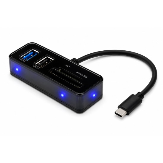 toptan-xml-dropshipping-Type-c 3.2 Gen2 Hub Kart Okuyucu 4 Port 10 Gbps TC256