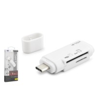Type-c 3.2 Gen1 Kart Okuyucu Sd Microsd 5 Gbps Beyaz TC301