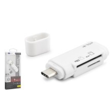 Type-c 3.2 Gen1 Kart Okuyucu Sd Microsd 5 Gbps Beyaz TC301