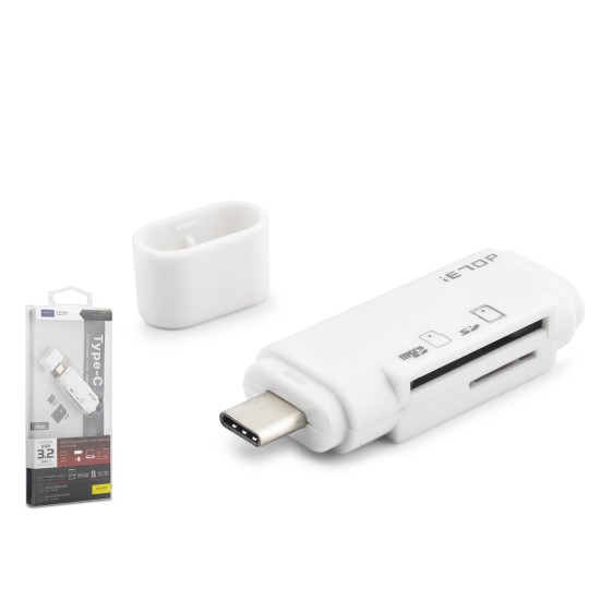 toptan-xml-dropshipping-Type-c 3.2 Gen1 Kart Okuyucu Sd Microsd 5 Gbps Beyaz TC301
