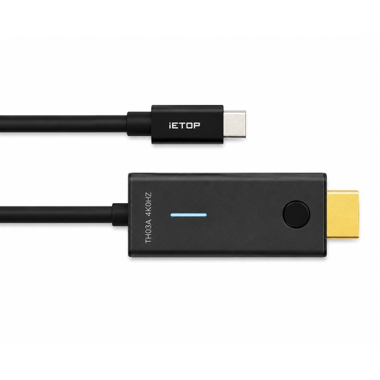 toptan-xml-dropshipping-Type-c To Hdmı Görüntü Kablosu 4K 30 Hz Örgülü 1 M Gri TH03A