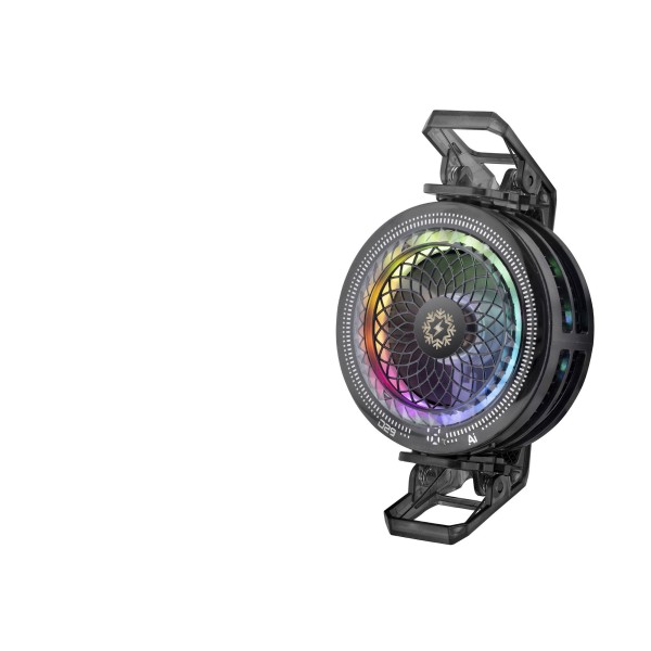 toptan-xml-dropshipping-Klipsli Telefon Soğutucu Fan Rgb Isı Göstergeli Siyah TH29