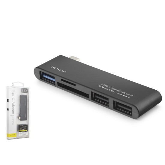 toptan-xml-dropshipping-Type-c Hub Usb 3.0 Usb 2.0 Sd Tf Kart Okuyucu 5 Port TU251