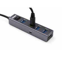 Usb Type-c 3.1 Gen1 Hub 4 Port 5 Gbps Gri TU360