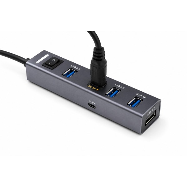 toptan-xml-dropshipping-Usb Type-c 3.1 Gen1 Hub 4 Port 5 Gbps Gri TU360