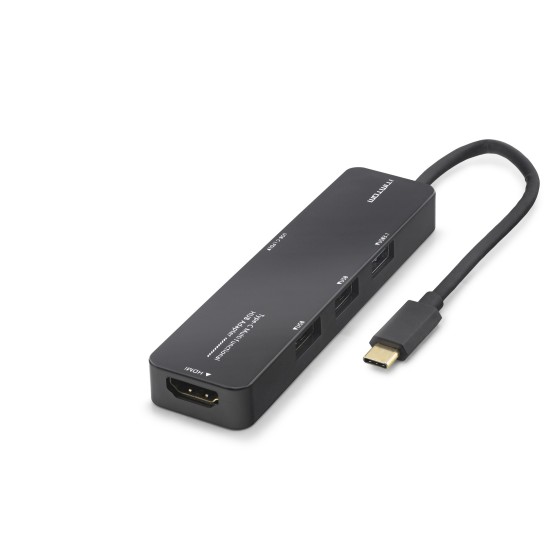 toptan-xml-dropshipping-Type-c 3.2 Gen1 Hub Pd Hdmı 4K 5 Port 5 Gbps Siyah TUH305