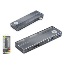 Type-c 3.1 Gen1 Hub Pd Hdmı 4K 5 Port 5 Gbps Alüminyum Gri TUH353