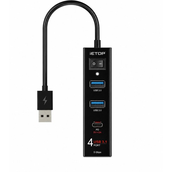 toptan-xml-dropshipping-Usb 3.1 Gen1 Hub Pd 4 Port 5 Gbps U329A