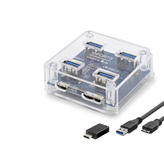 Usb Type-C 3.1 Hub 4 Port Şeffaf U331