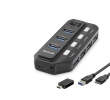 Usb Type-c 3.2 Gen1 Anahtarlı Hub 7 Port 5 Gbps Siyah U332