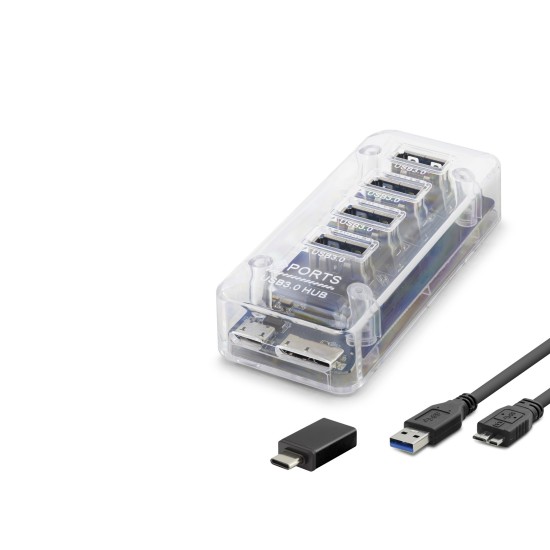 toptan-xml-dropshipping-Usb Type-c 3.1 Gen1 Hub 4 Port 5 Gbps Şeffaf U336
