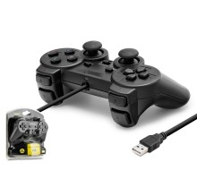 Pc Uyumlu Kablolu Usb Gamepad Oyun Kolu - Siyah W201S
