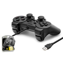 Pc Uyumlu Kablolu Usb Gamepad Oyun Kolu - Siyah W201S