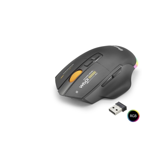 toptan-xml-dropshipping-Tri Mode Gaming Mouse 12800 Dpi 7 Tuş Makro 1000Hz Rgb - Siyah W601B