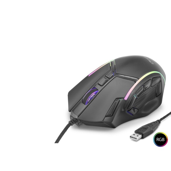 toptan-xml-dropshipping-Gaming Mouse 12800 Dpi 12 Tuş Makro 1000Hz Rgb - Siyah X15