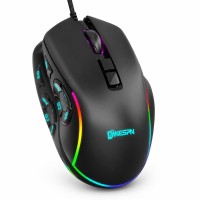Rgb Gaming Mouse 12800 Dpi 10 Tuş Makro 1000Hz Siyah X9