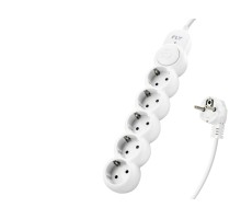 Termal Akım Korumalı Uzatma Kablosu 5 Priz Anahtarlı 2 M - Beyaz 3394-01