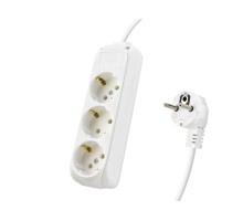 Topraklı Uzatma Kablosu 3 Priz 3 M - Beyaz 9230103
