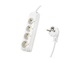 Topraklı Uzatma Kablosu 4 Priz 3 M - Beyaz 9240102