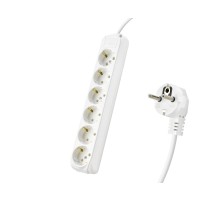 Topraklı Uzatma Kablosu 6 Priz 3 M - Beyaz 9260103