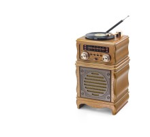 Bluetooth Nostaljik Fm Radyo Usb Tf Aux Hoparlör - Kahverengi FX2502B