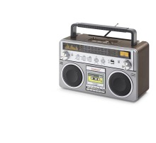 Bluetooth Nostaljik Fm Radyo Usb Tf Aux Taşınabilir Hoparlör - Gri FX2508B