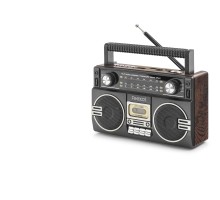 Bluetooth Nostaljik Fm Radyo Usb Tf Aux Taşınabilir Hoparlör - Kahverengi FX2509B