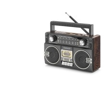 Bluetooth Nostaljik Fm Radyo Usb Tf Aux Taşınabilir Hoparlör - Kahverengi FX2509B