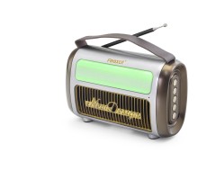 Bluetooth Nostaljik Fm Radyo Usb Tf Aux Rgb Taşınabilir Hoparlör - Kahverengi FX2512B