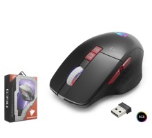 G390 Kablosuz Şarjlı Gaming Mouse 1600 Dpi Sessiz Rgb - Siyah
