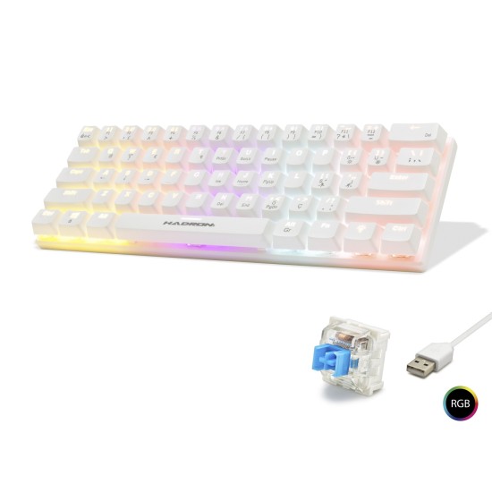 toptan-xml-dropshipping-Mekanik Gaming Mini Klavye Blue Switch Rgb - Beyaz G508B