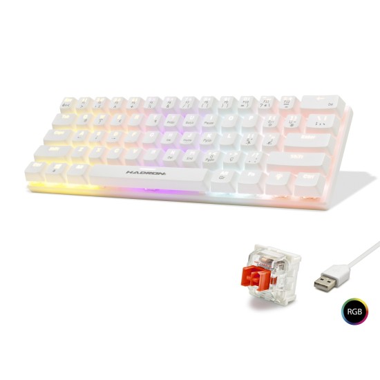 toptan-xml-dropshipping-Mekanik Gaming Mini Klavye Red Switch Rgb - Beyaz G508R