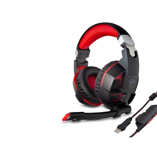 toptan-xml-dropshipping-G59 Gaming Kulaklık Usb 7.1 Ps4 Uyumlu Led - Siyah Kırmızı