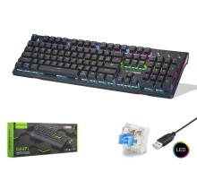 G605 Gaming Mekanik Rgb Klavye Blue Switch - Siyah