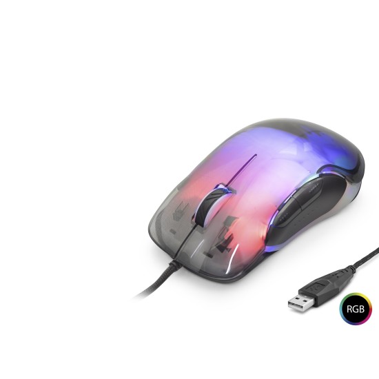 toptan-xml-dropshipping-G702 Gaming Mouse 7200 Dpi 6 Tuş 1000 Hz Rgb - Kristal Siyah