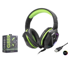 Gaming Kulaklik Usb Rgb - Si̇yah/Yeşil G889