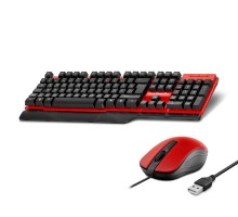 Klavye Ve Mouse Seti - Kırmızı Siyah HD861K