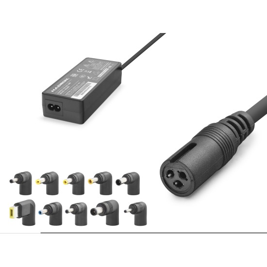 toptan-xml-dropshipping-15-24V 90W Universal Laptop Adaptörü - 10 Farklı Uç - Tüm Markalarla Uyumlu - Siyah HD8887