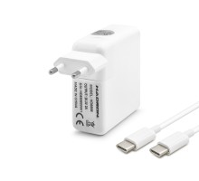 20.3V 3A 61W Laptop Adaptörü - Type-C - Apple Asus Dell Uyumlu - Beyaz HD8898
