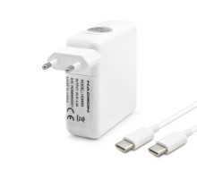 20.2V 4.3A 87W Laptop Adaptörü - Type-C - Apple Asus Dell Uyumlu - Beyaz HD8899