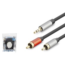 3.5 Mm To 2 Rca Ses Kablosu 10 M - Siyah HDX1076