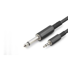 6.35Mm To 3.5Mm Gitar Kablosu 5 M - Siyah HDX1078