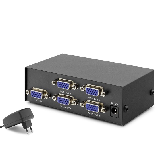 toptan-xml-dropshipping-Vga Splitter 1 In 4 Out 200 Mhz - Siyah HDX1278