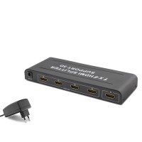 Hdmi Splitter 4K 3D 1 In 4 Out - Siyah HDX1294