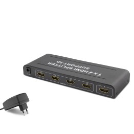 Hdmi Splitter 4K 3D 1 In 4 Out - Siyah HDX1294