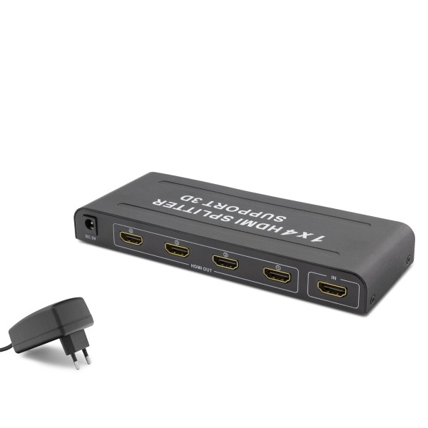 toptan-xml-dropshipping-Hdmi Splitter 4K 3D 1 In 4 Out - Siyah HDX1294